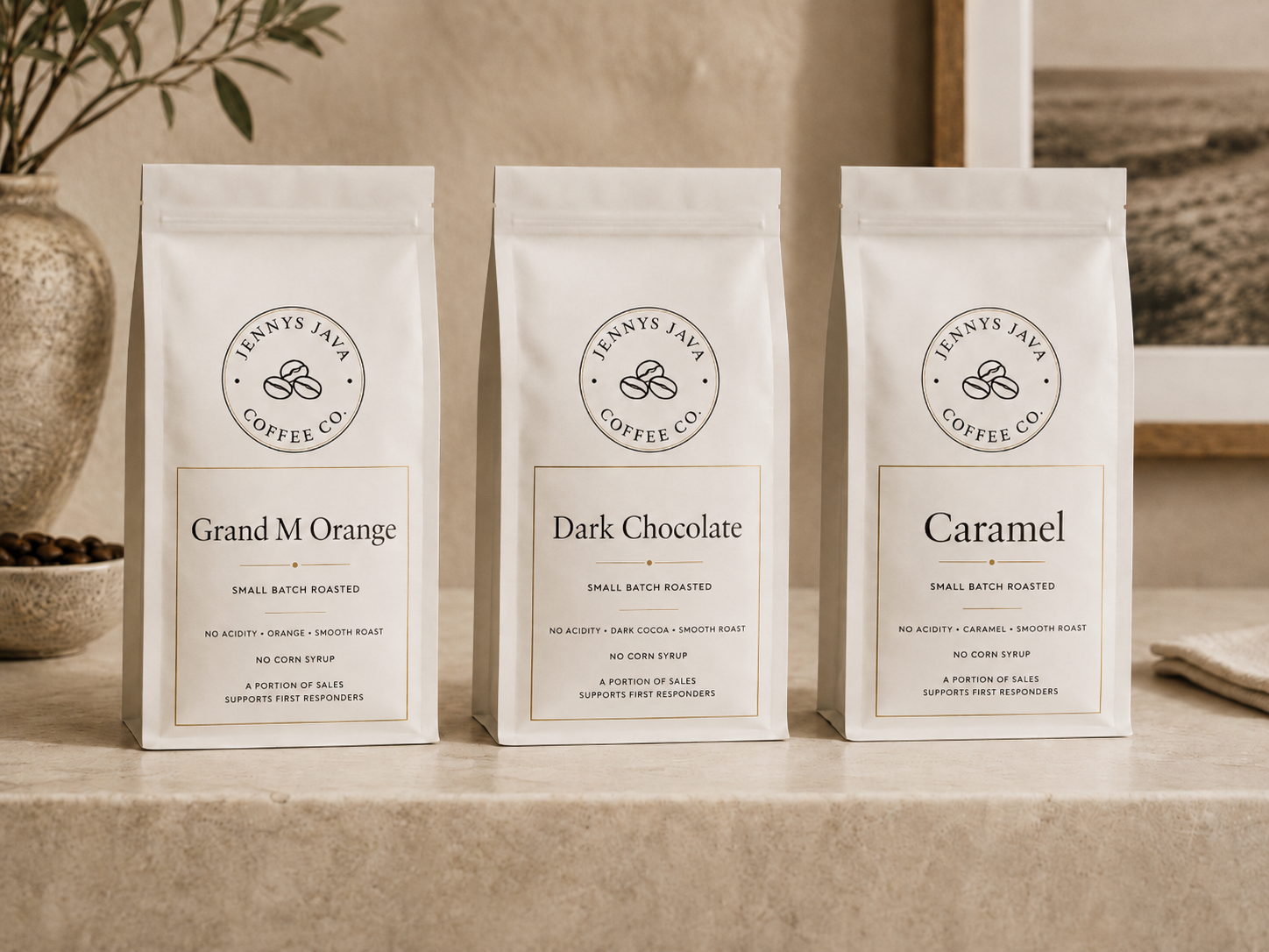 Barista Blend Bag - Dark Chocolate, Grand M Orange, Caramel  (brews 30-36 cups)